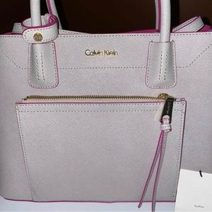 Calvin Klein Shea Saffiano Leather Purse